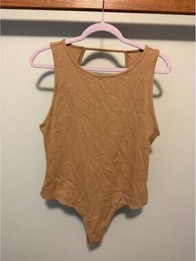 American Eagle Women's Tan and Orange Bodysuit
